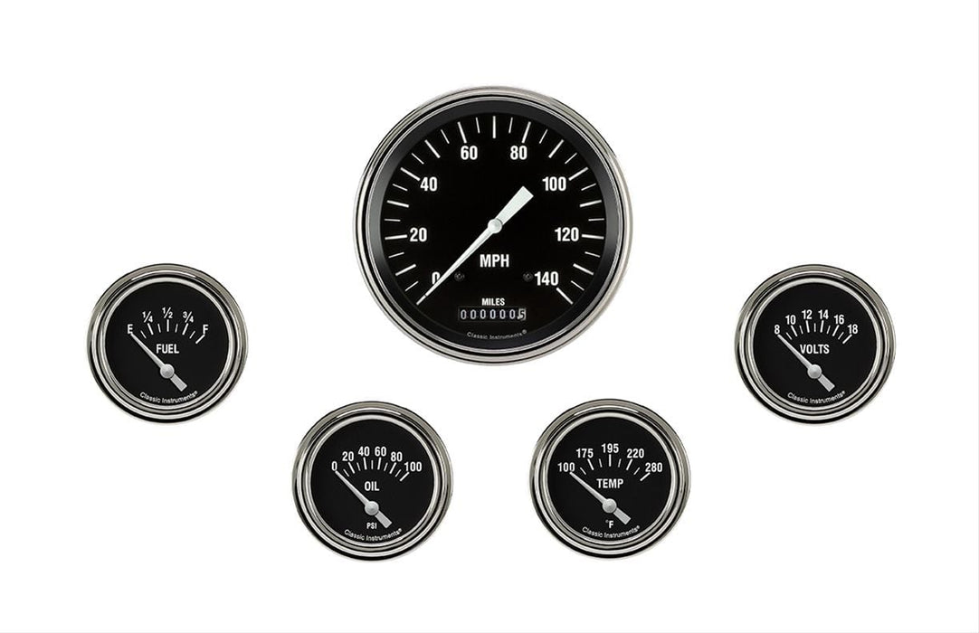 Classic Instruments Classic Instruments Hot Rod Series Gauge Sets HR254SLF Autofit