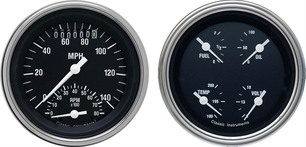 Classic Instruments Classic Instruments Hot Rod Series Gauge Sets HR32SLF Autofit