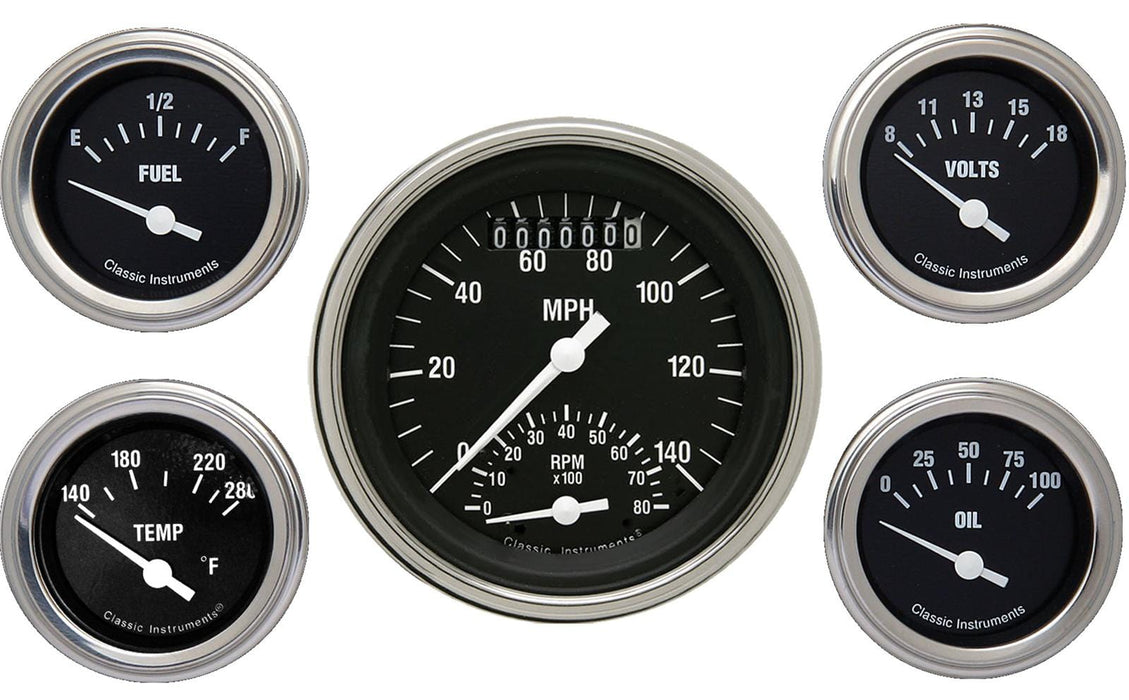 Classic Instruments Classic Instruments Hot Rod Series Gauge Sets HR35SLC Autofit