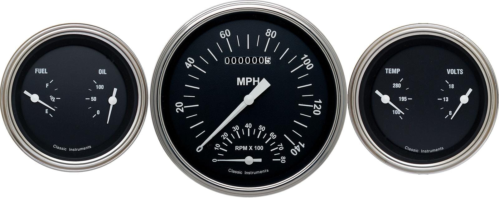 Classic Instruments Classic Instruments Hot Rod Series Gauge Sets HR61SLF Autofit