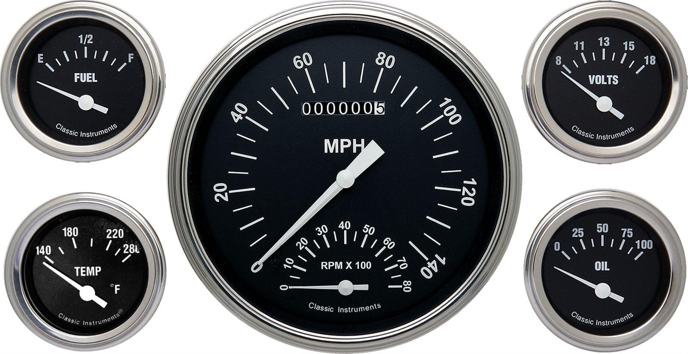 Classic Instruments Classic Instruments Hot Rod Series Gauge Sets HR65SLF Autofit