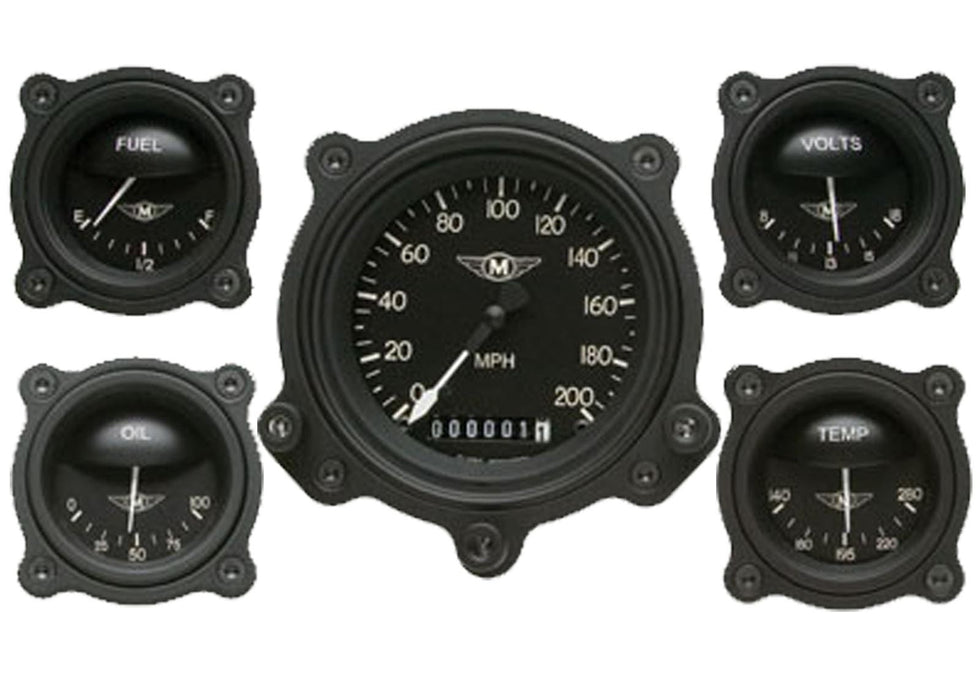 Classic Instruments Classic Instruments Moal Bomber Series Gauge Sets MA00BLFBZ Autofit