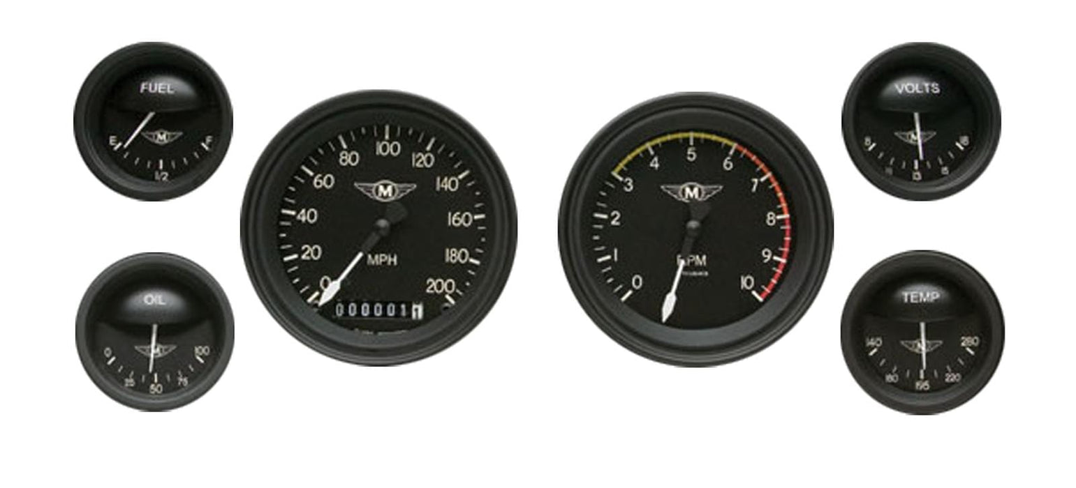 Classic Instruments Classic Instruments Moal Bomber Series Gauge Sets MA01BLF Autofit