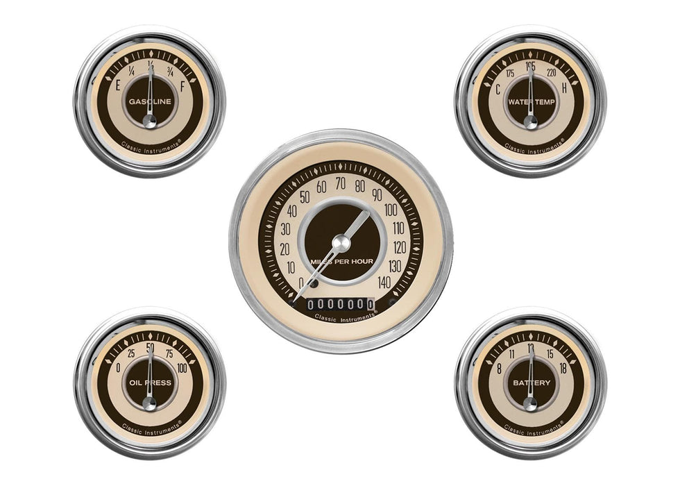 Classic Instruments Classic Instruments Nostalgia VT Series Gauge Sets NT00SHC Autofit