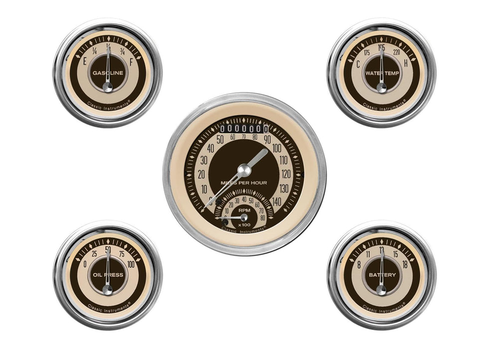 Classic Instruments Classic Instruments Nostalgia VT Series Gauge Sets NT35SHC Autofit