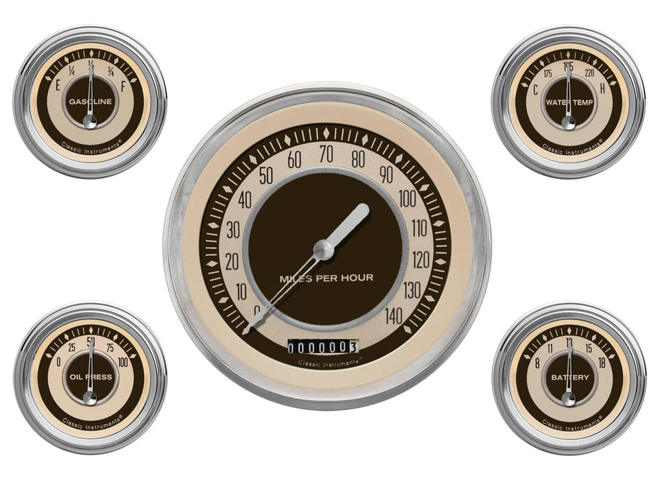 Classic Instruments Classic Instruments Nostalgia VT Series Gauge Sets NT54SLC Autofit