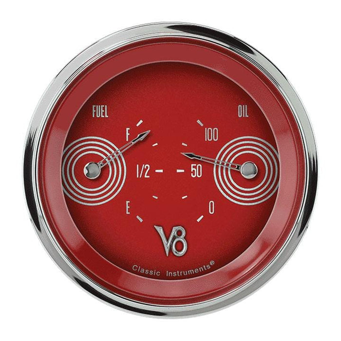 Classic Instruments Classic Instruments V8 Red Steelie Series Gauge Sets V8RS72SHC Autofit
