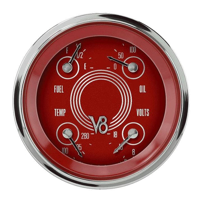 Classic Instruments Classic Instruments V8 Red Steelie Series Gauge Sets V8RS73SHC Autofit
