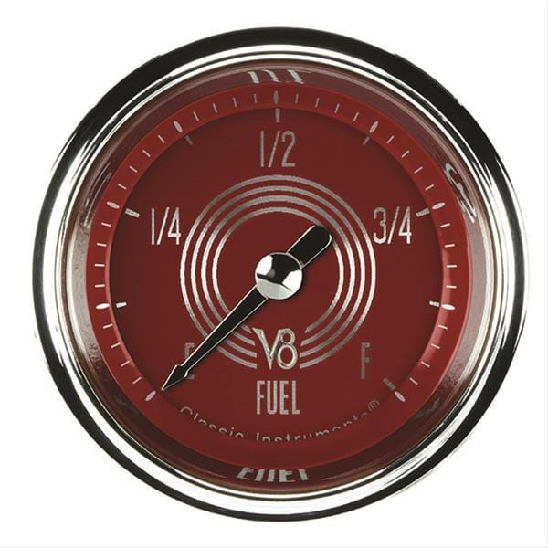 Classic Instruments Classic Instruments V8 Red Steelie Series Gauges V8RS109SHC Autofit