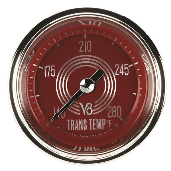 Classic Instruments Classic Instruments V8 Red Steelie Series Gauges V8RS127SHC Autofit