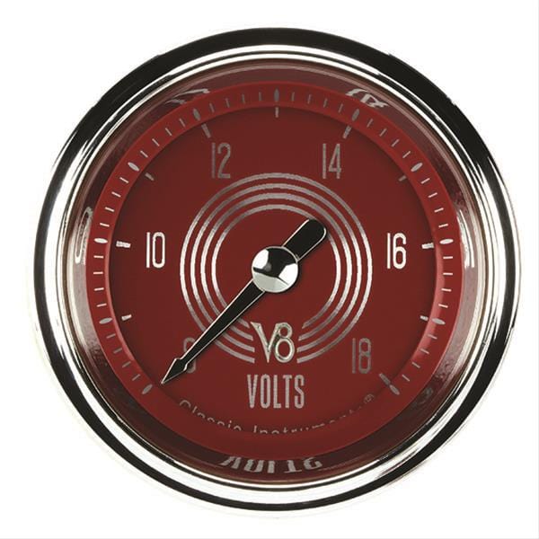 Classic Instruments Classic Instruments V8 Red Steelie Series Gauges V8RS130SHC Autofit