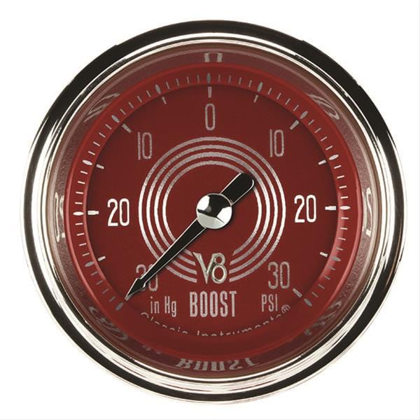 Classic Instruments Classic Instruments V8 Red Steelie Series Gauges V8RS141SHC Autofit