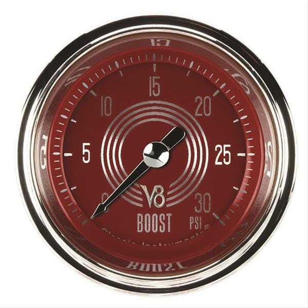 Classic Instruments Classic Instruments V8 Red Steelie Series Gauges V8RS142SHC Autofit