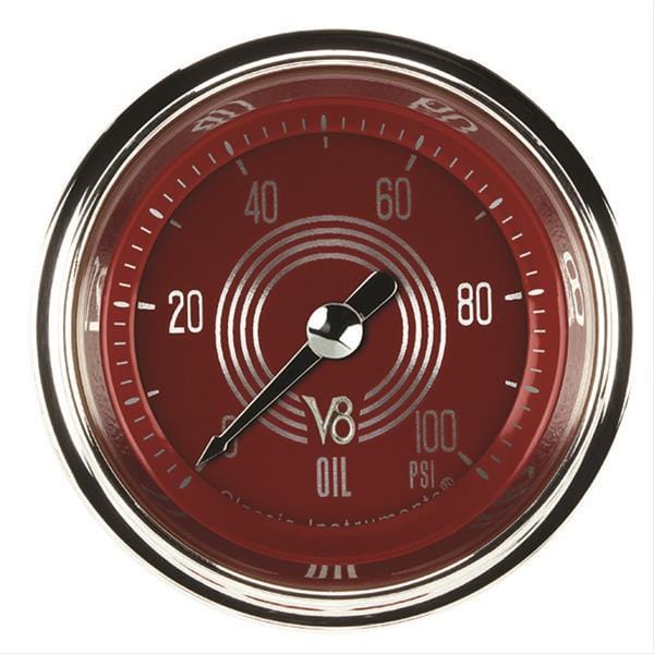 Classic Instruments Classic Instruments V8 Red Steelie Series Gauges V8RS181SHC Autofit