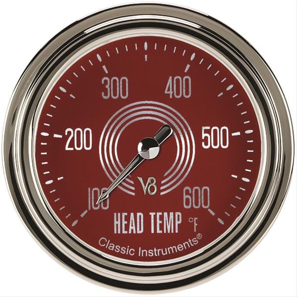 Classic Instruments Classic Instruments V8 Red Steelie Series Gauges V8RS397SLC Autofit