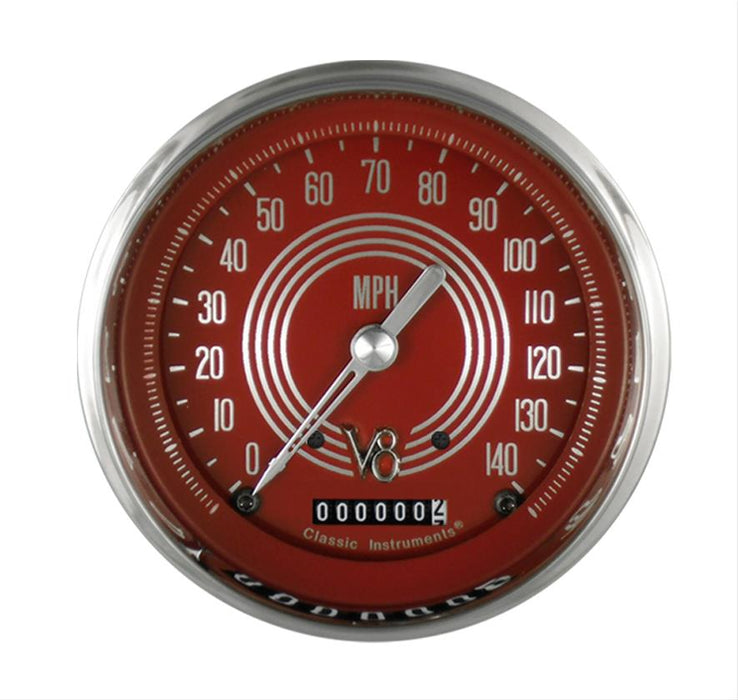 Classic Instruments Classic Instruments V8 Red Steelie Series Gauges V8RS56SLC Autofit