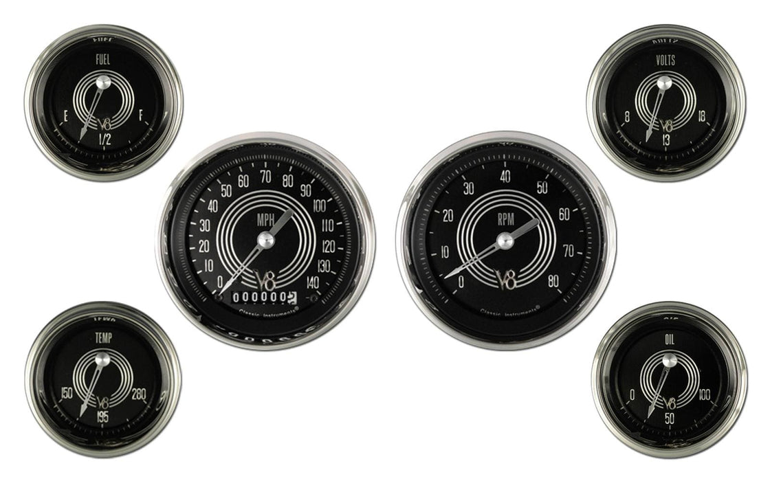 Classic Instruments Classic Instruments V8 Speedster Series Gauges V8SR01SHC Autofit