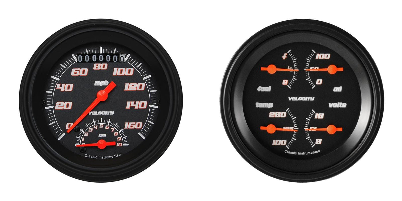 Classic Instruments Classic Instruments Velocity Series Gauge Sets VS32BBLF Autofit