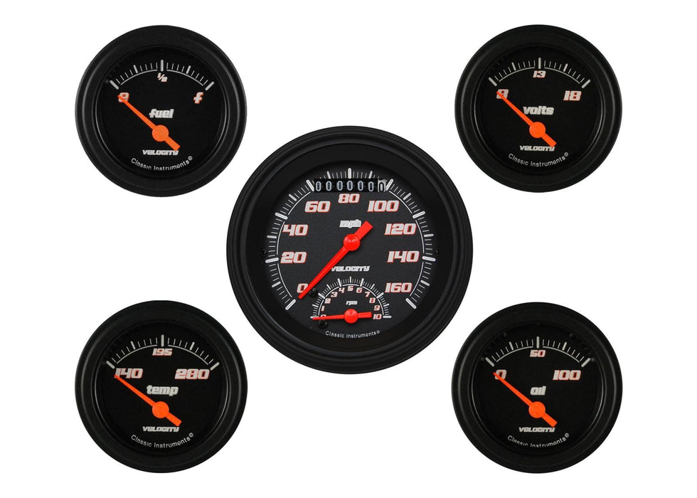 Classic Instruments Classic Instruments Velocity Series Gauge Sets VS35BBLF Autofit