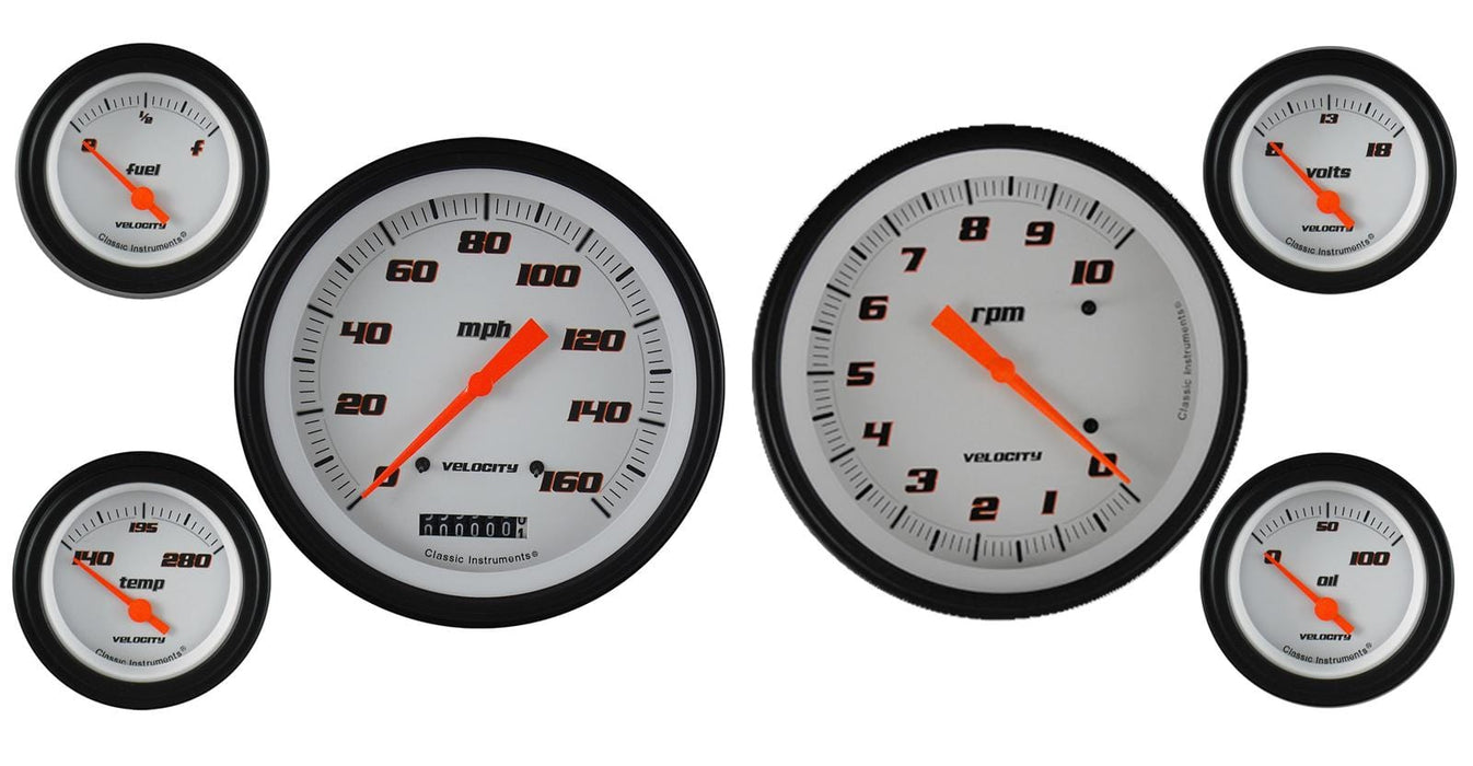 Classic Instruments Classic Instruments Velocity Series Gauge Sets VS51WBLF Autofit