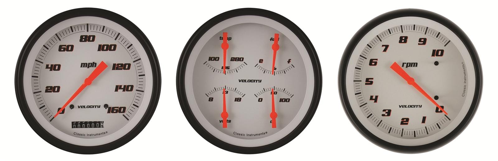 Classic Instruments Classic Instruments Velocity Series Gauge Sets VS53WBLF Autofit