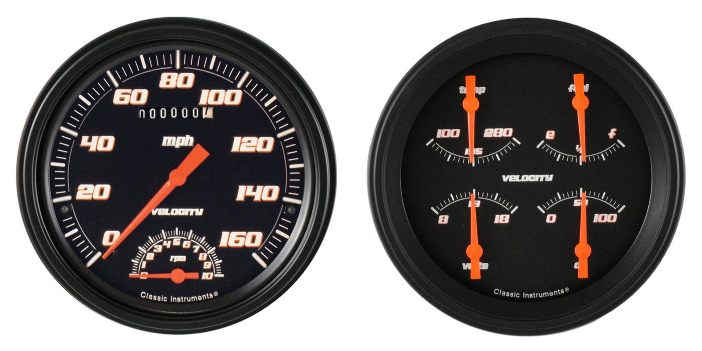 Classic Instruments Classic Instruments Velocity Series Gauge Sets VS62BBLF Autofit