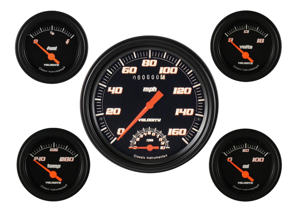 Classic Instruments Classic Instruments Velocity Series Gauge Sets VS65BBLF Autofit