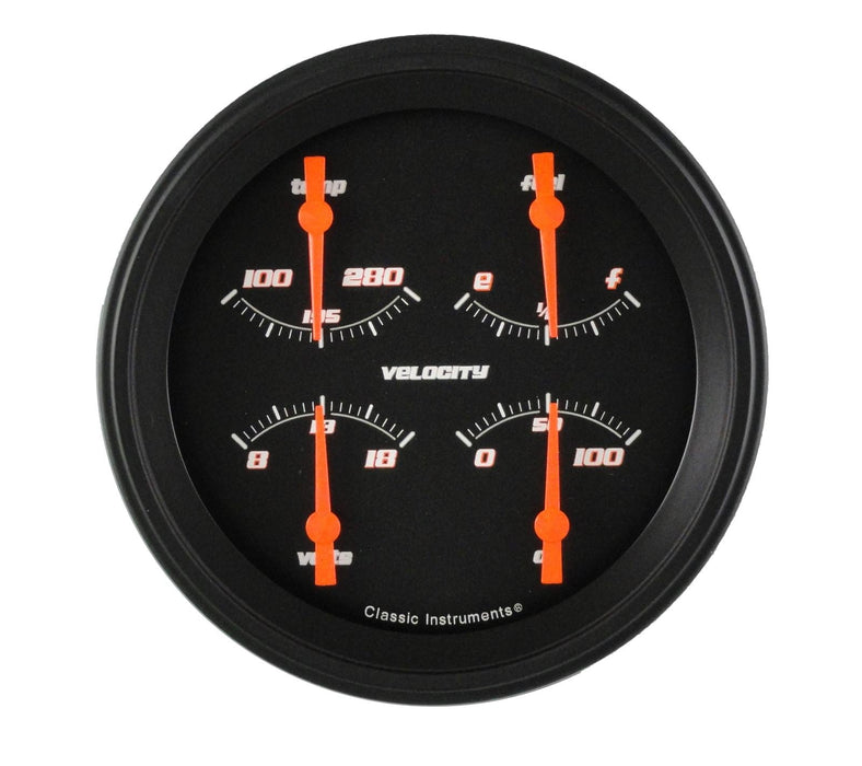 Classic Instruments Classic Instruments Velocity Series Gauge Sets VS75BBLF Autofit