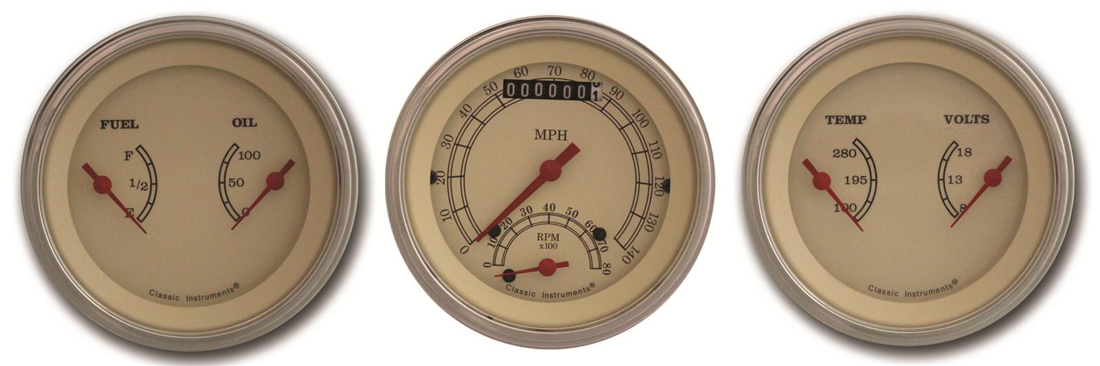 Classic Instruments Classic Instruments Vintage Series Gauge Sets VT34SLC Autofit