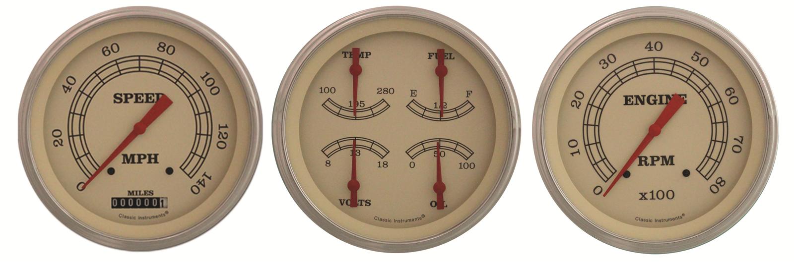 Classic Instruments Classic Instruments Vintage Series Gauge Sets VT53SLF Autofit