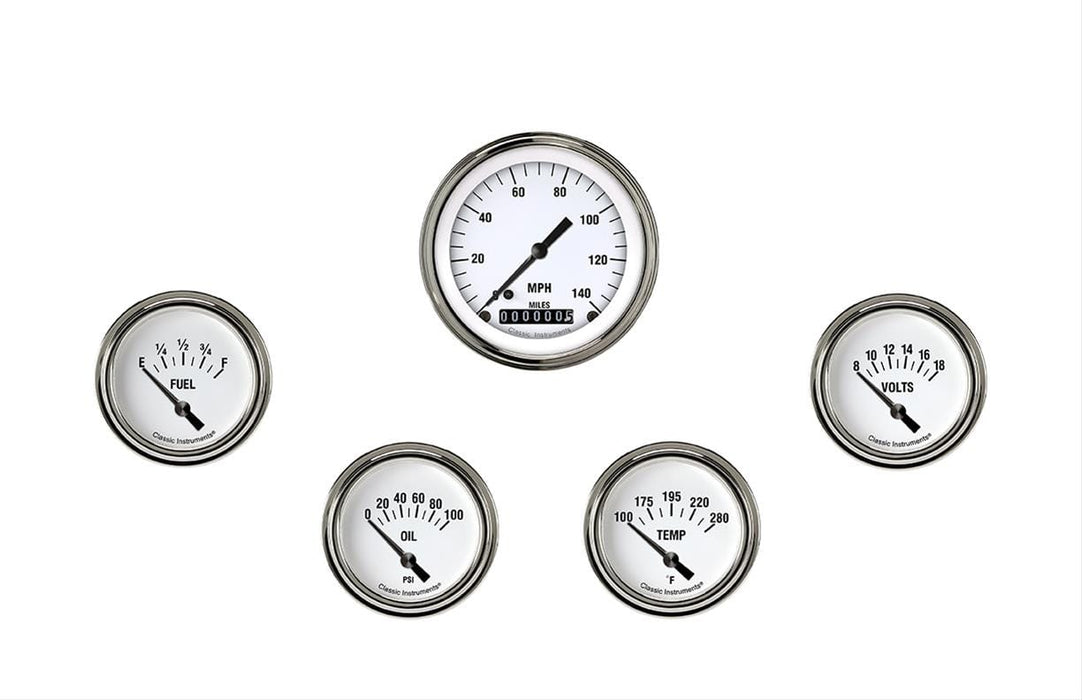 Classic Instruments Classic Instruments White Hot Series Gauge Sets WH200SLF Autofit