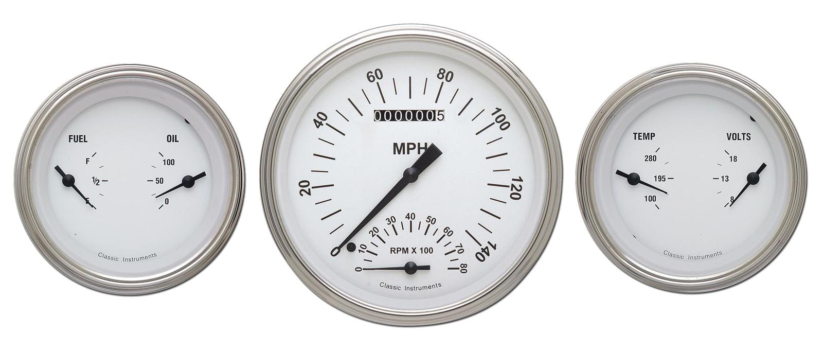 Classic Instruments Classic Instruments White Hot Series Gauge Sets WH61SLF Autofit