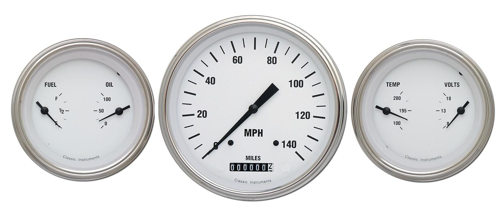 Classic Instruments Classic Instruments White Hot Series Gauge Sets WH64SLF Autofit