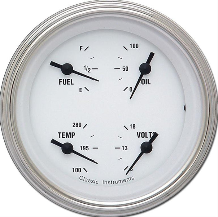 Classic Instruments Classic Instruments White Hot Series Gauge Sets WH77SLC Autofit