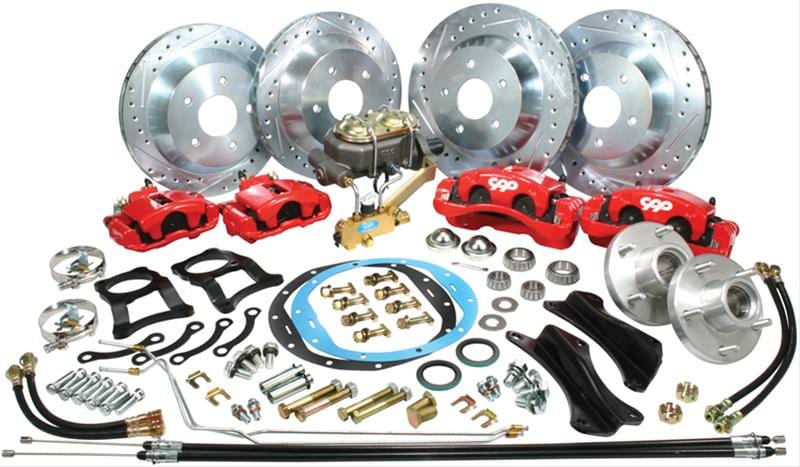 Classic Performance Classic Performance Chevy Midsize Car Complete Stock Spindle Disc Brake Kits 6872FRBK-BB Autofit