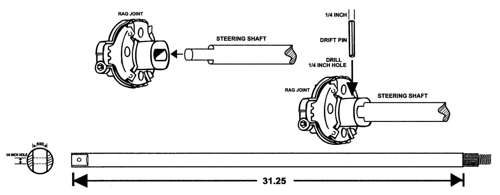 Classic Performance Classic Performance Inner Steering Shafts 5557ISS Autofit