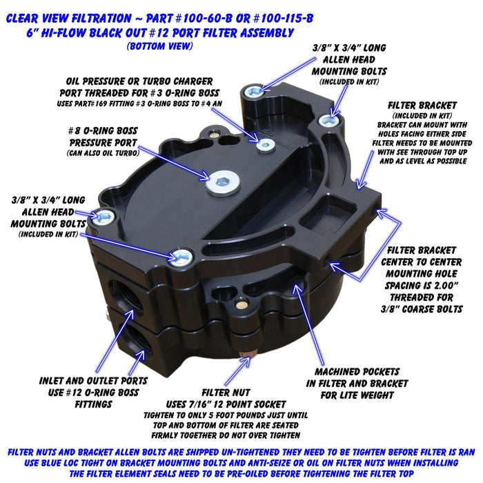 Clear View Filtration Clear View Filtration See Through Oil Filters 100-115-B Autofit