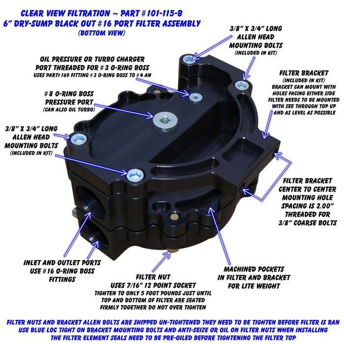 Clear View Filtration Clear View Filtration See Through Oil Filters 101-115-B Autofit