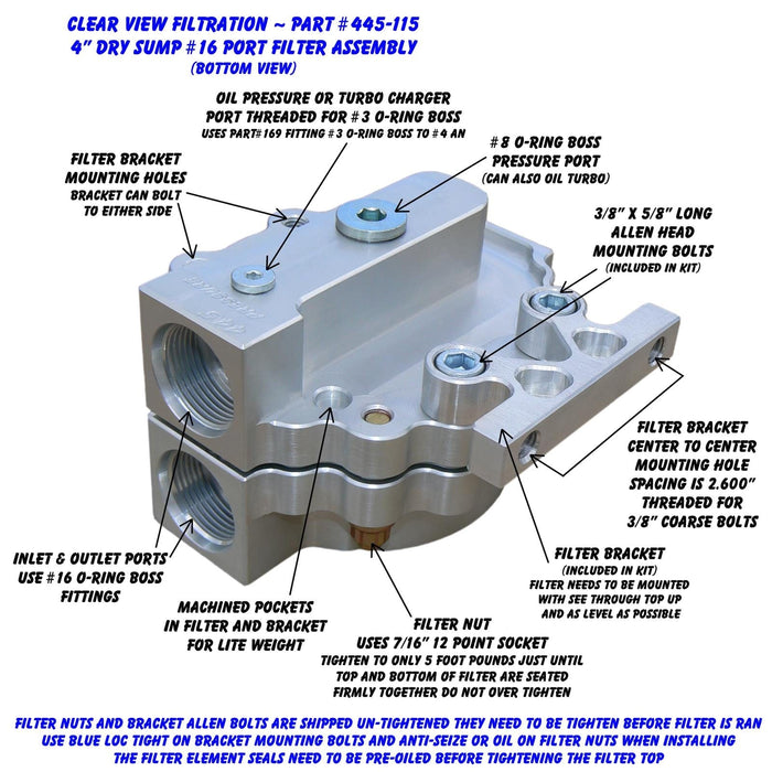 Clear View Filtration Clear View Filtration See Through Oil Filters 445-115 Autofit