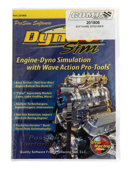 COMP Cams COMP Cams DynoSim6 Engine-Dyno Simulation with Wave Action Pro-Tools 201806 Autofit