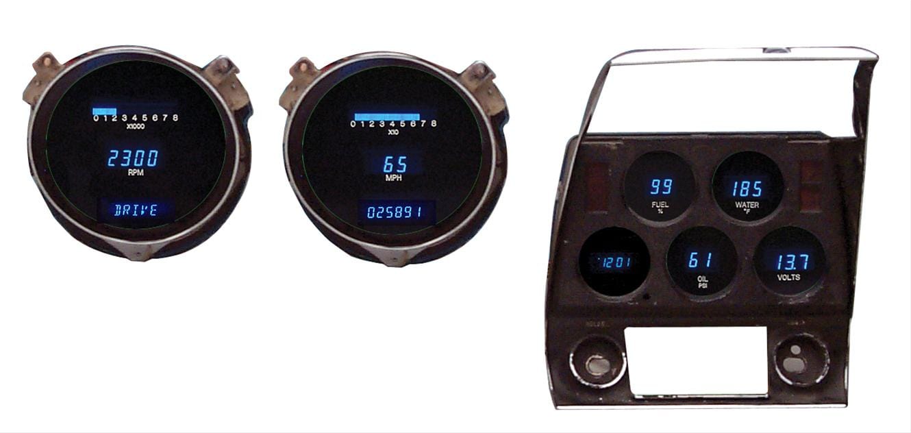 Dakota Digital Dakota Digital Direct-Fit Gauge Kits VFD3-68C-VET-B Autofit