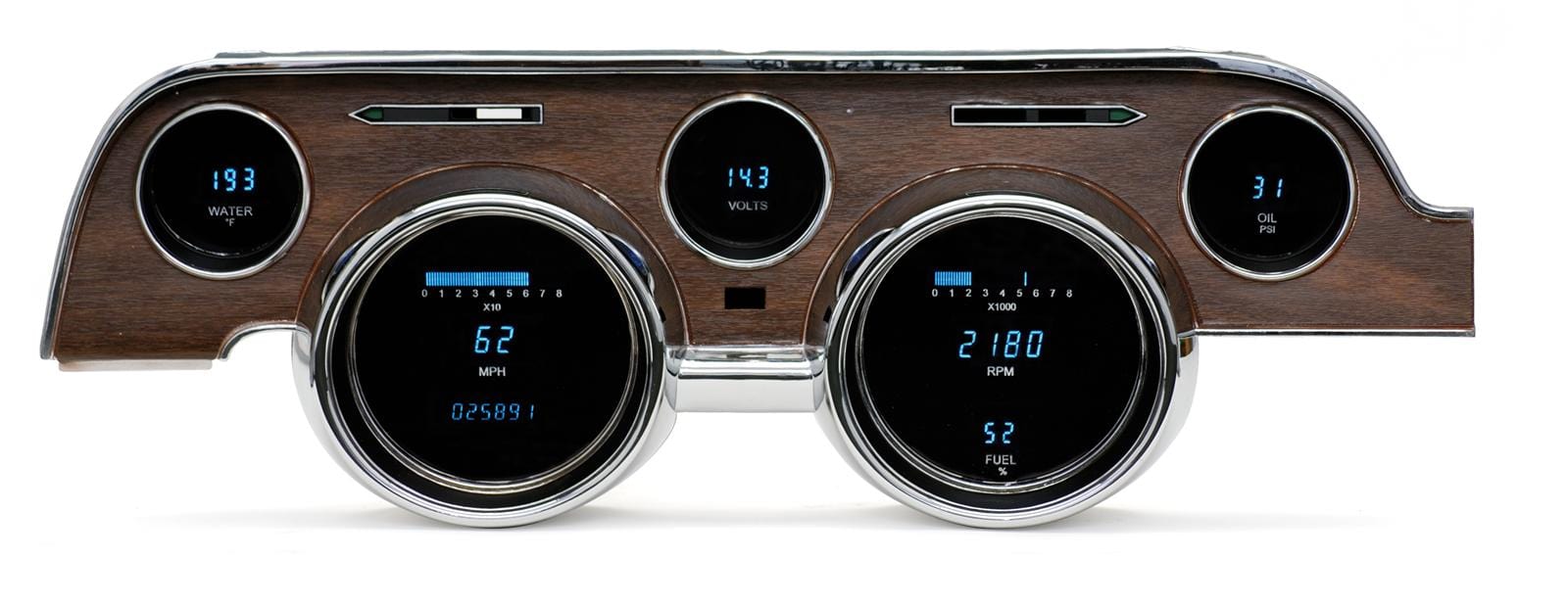 Dakota Digital Dakota Digital Direct-Fit Gauge Kits VFD3-68M-W-B Autofit