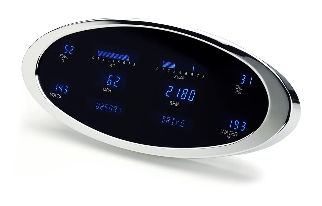 Dakota Digital Dakota Digital Elliptical Designer Series Digital Gauge Kits VFD3-1012-C-B Autofit