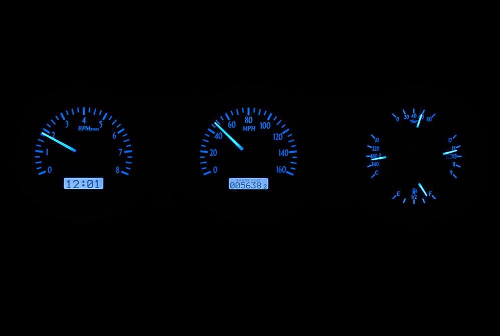 Dakota Digital Dakota Digital Gauge Kits and Instrument Clusters VHX-62F-FAR-S-B Autofit