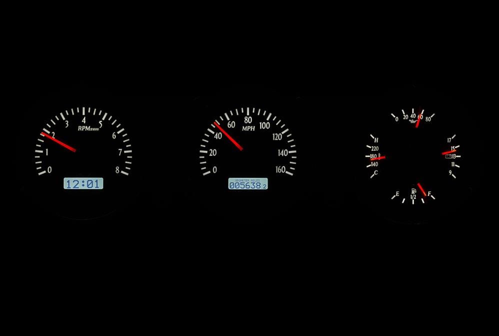 Dakota Digital Dakota Digital Gauge Kits and Instrument Clusters VHX-62F-FAR-S-W Autofit