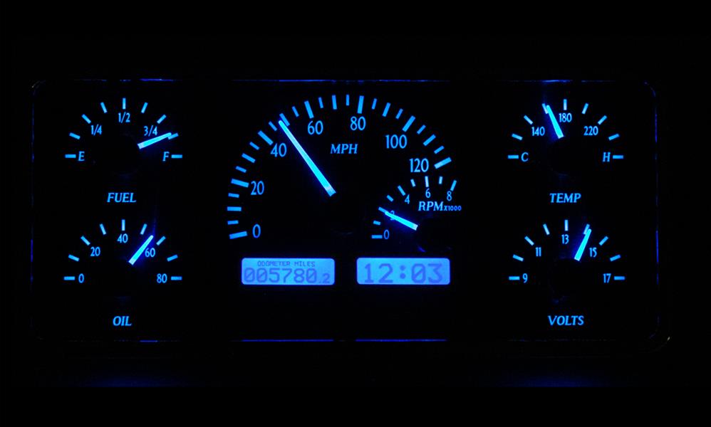 Dakota Digital Dakota Digital Gauge Kits and Instrument Clusters VHX-63J-WAG-K-B Autofit