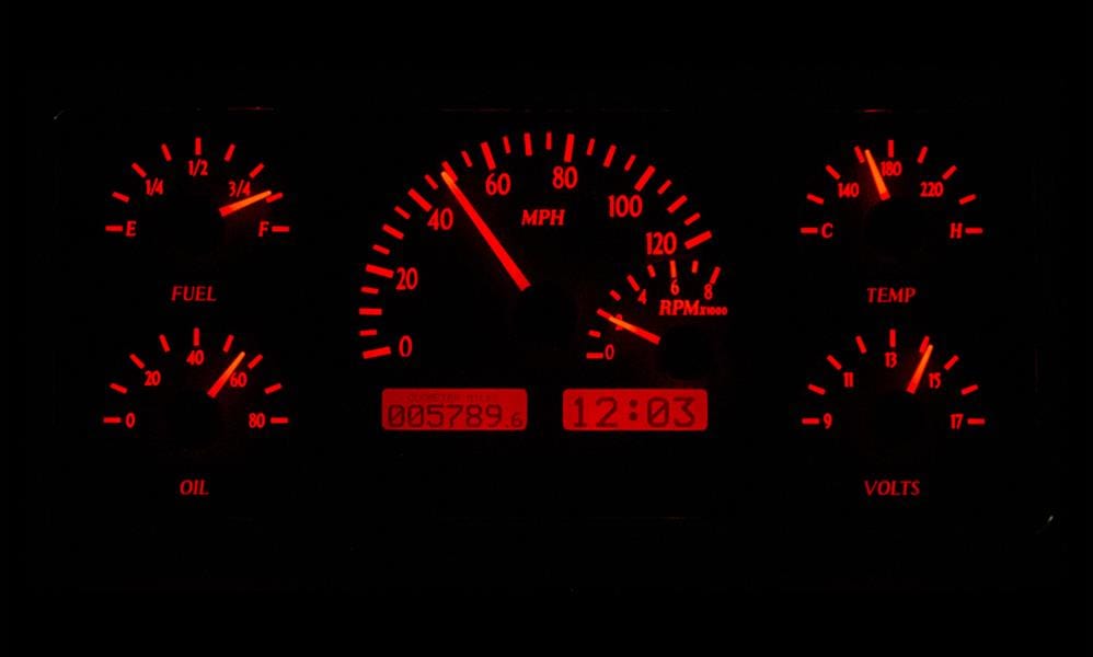 Dakota Digital Dakota Digital Gauge Kits and Instrument Clusters VHX-63J-WAG-S-R Autofit
