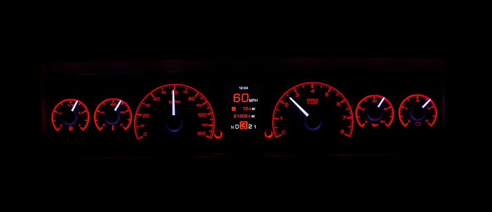 Dakota Digital Dakota Digital Gauges HDX-69C-NOV-S Autofit