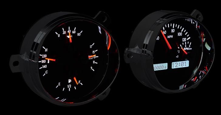 Dakota Digital Dakota Digital Gauges VHX-51C-K-W Autofit