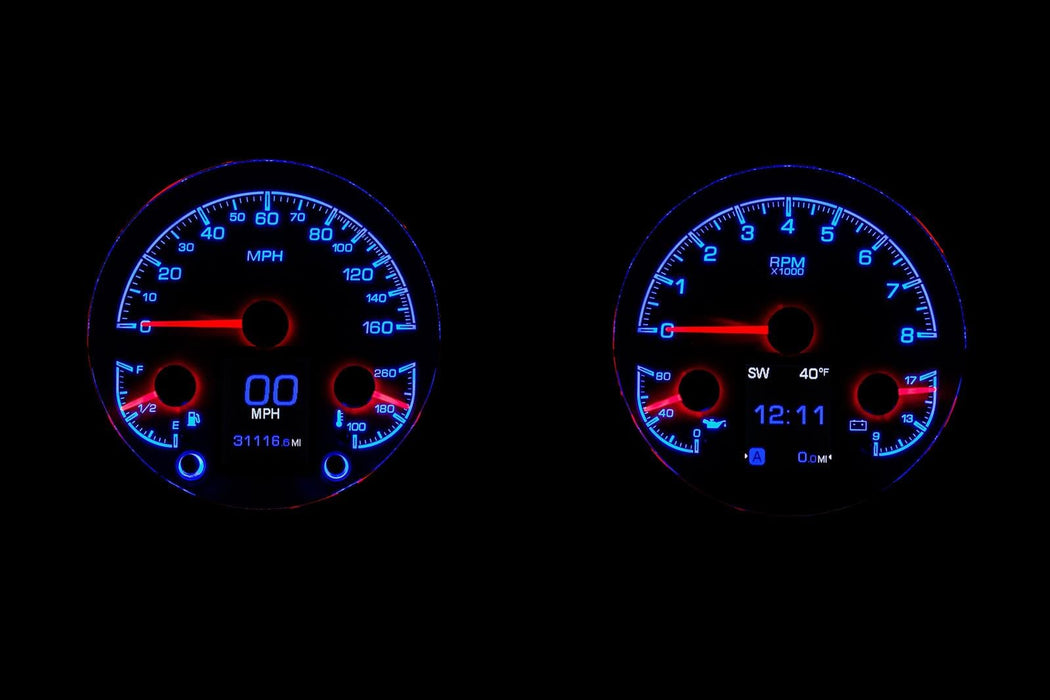 Dakota Digital Dakota Digital HDX Direct-Fit Analog Gauge Systems HDX-47C-PU-K Autofit